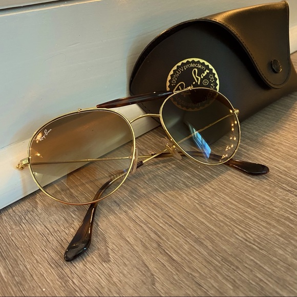 Ray-Ban Double Bridge Tortoise Sunglasses - Picture 1 of 5